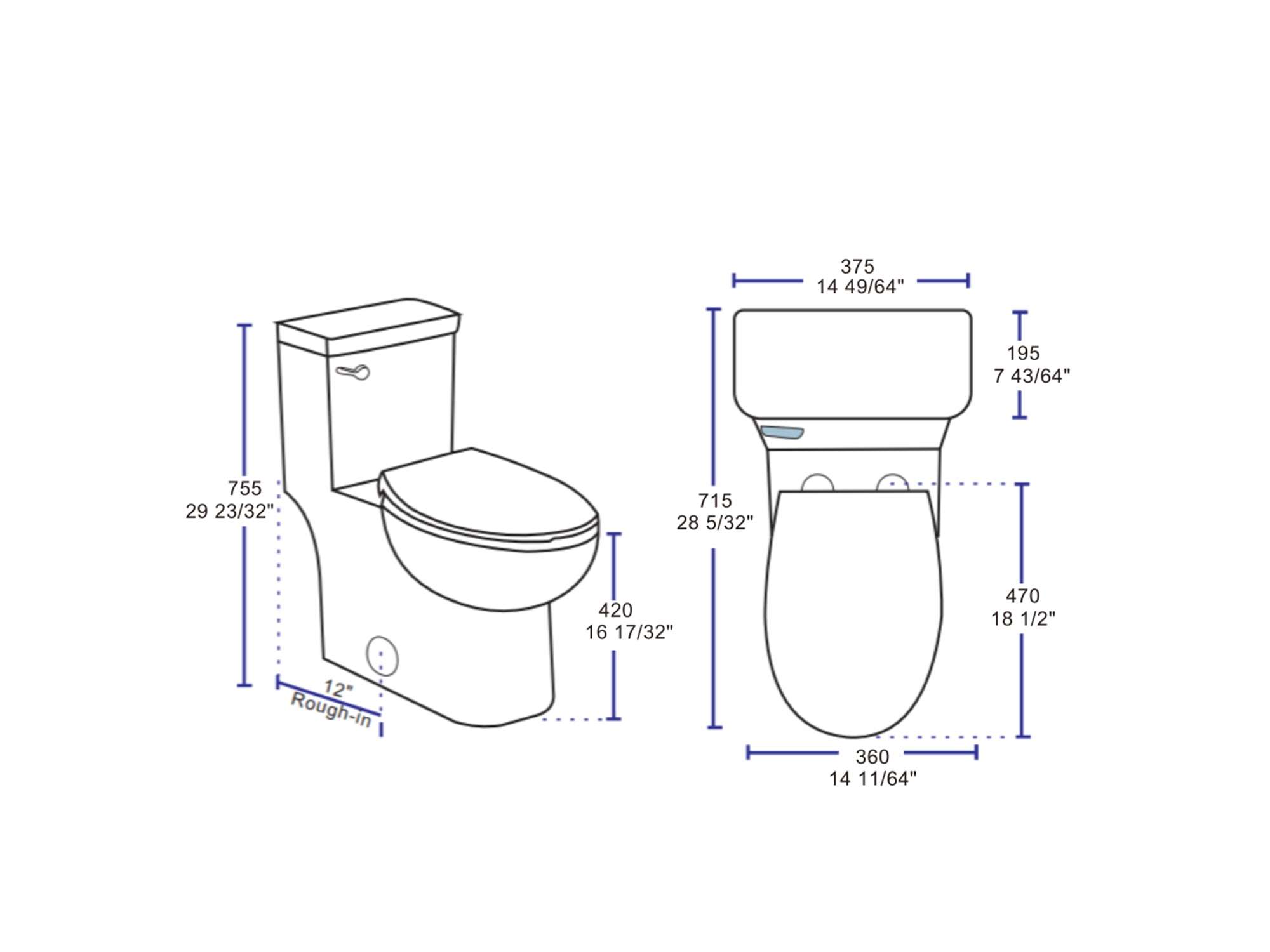 Pelican Vortex PL-12335 ADA Single Flush Toilet | Builders Surplus